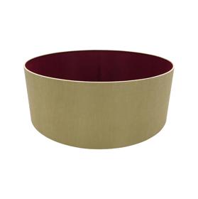 D0296  Sigma 60cm Dual Faux Silk Fabric Shade Antique Gold, Ruby